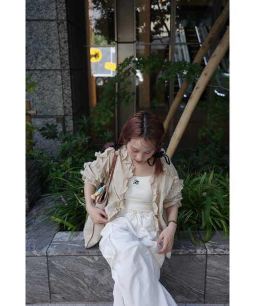 jumelle ジャケット ノーカラージャケット frill light jacket