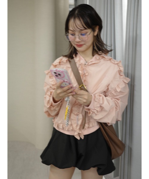 jumelle ジャケット ノーカラージャケット frill light jacket