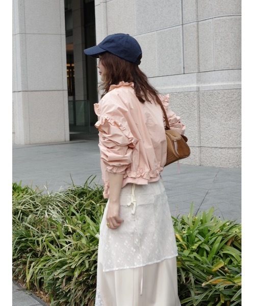jumelle ジャケット ノーカラージャケット frill light jacket