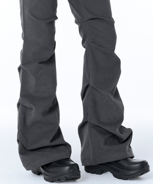 ☆韓国の人気☆【THREETIMES】☆Pocket shirring pant.s☆ 韓国商品/THREE TIMES Jewel string bootcut pants (threetimes