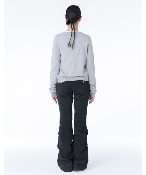 Miseki SEOUL パンツ Shirring bootscut pants レディース