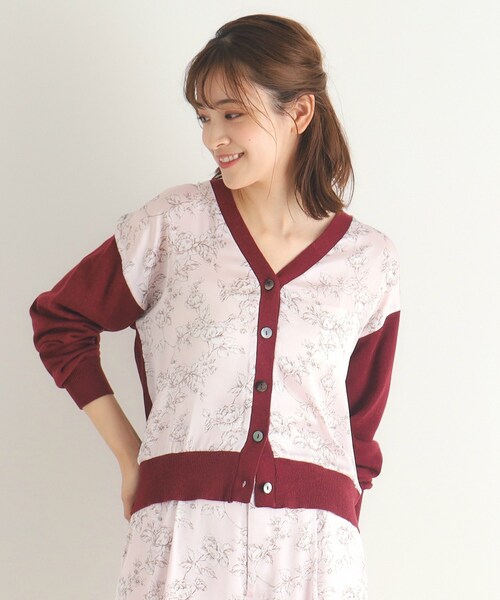 LAURA ASHLEY カーディガン 「Lサイズあり／3colors／同柄