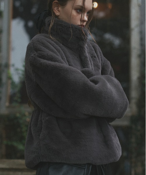 ad thie（アドティエ） コート アウター スタンドカラー フェイク