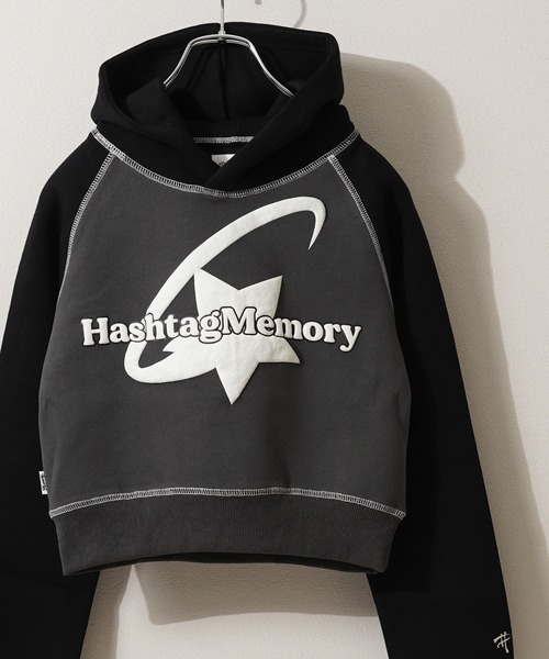 パーカー 「MEMORY」lady's スターロゴ ボンディング ラグランパーカー / Lady's star logo bonding raglan