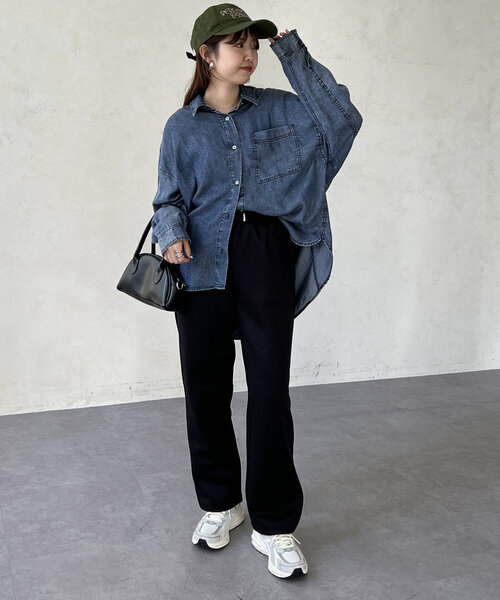 Chez toi（シェトワ） パンツ 軽量ボンディングウエストドロストパンツ