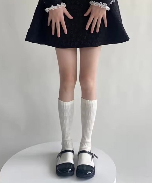 Port（ポート） 靴下 「 」 ニュアンスカラー リブ ルーズ