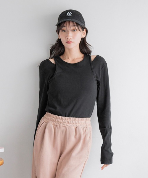 LOWRYS FARM（ローリーズファーム） tシャツ タンクレイヤードプル