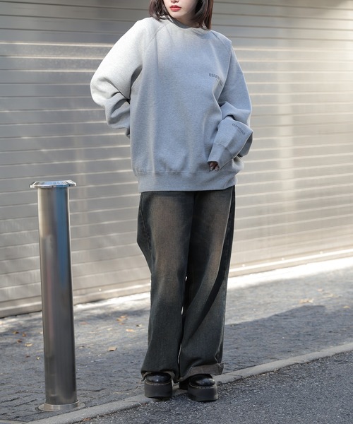 ESSENTIALSエッセンシャルズ トレーナーフロントロゴ クルースウェット FOG ESSENTIALS(エッセンシャルズ)FRONT LOGO CREW KNIT ニット