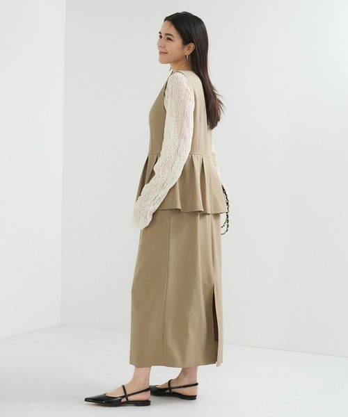 中古　ワンピ　150 mame kurogouchi(マメクロゴウチ) 22AWStripe Jacquard Dress