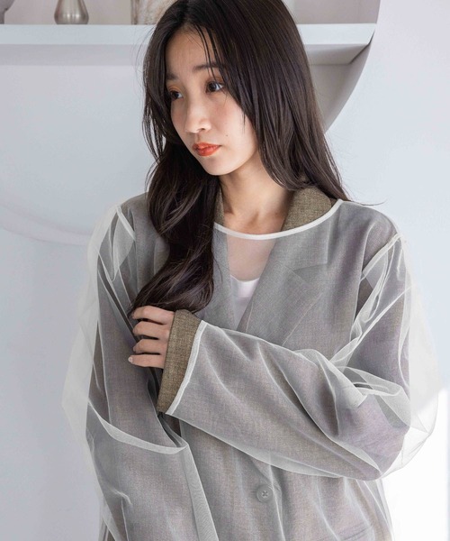 LOWRYS FARM（ローリーズファーム） tシャツ チュールパフプルオーバー