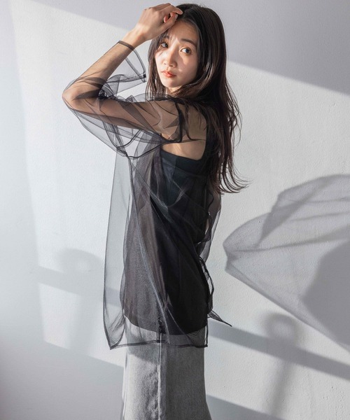 LOWRYS FARM（ローリーズファーム） tシャツ チュールパフプルオーバー