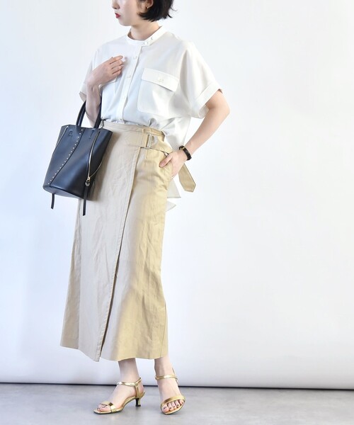 quaranciel 「quaranciel」 半袖ブラウス ONE SIZE ホワイト