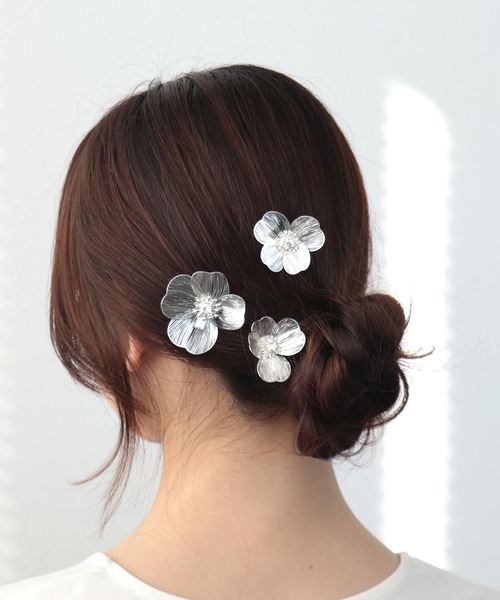 Three Four Time（スリーフォータイム） ヘアクリップ 透かしフラワー