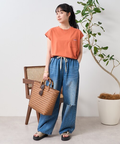 ＜トップスのみ＞THOUSAND MILE × FREAK'S STORE FREAK'S STORE tシャツ THOUSAND MILE × STORE/サウザンドマイル