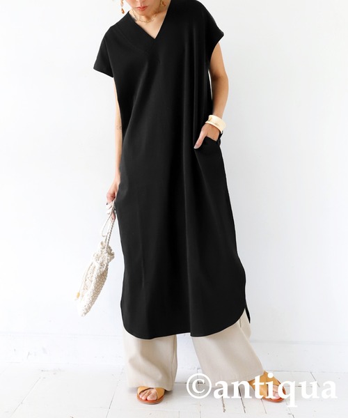 antiqua（アンティカ） uvカット ワンピース 2wayコットンワンピース