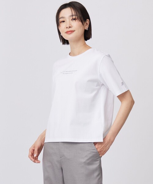tシャツ 「洗える」ロゴTEE カットソー レディース