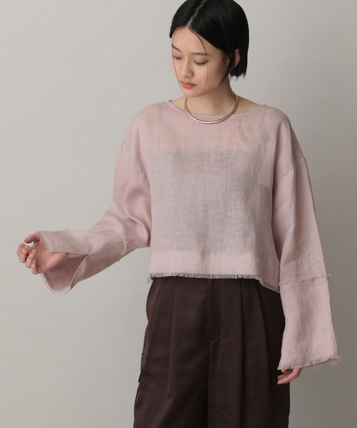 【未使用・完売色】Apart by ルランゼフィールリネンプルオーバー　ピンク 未使用・完売色】Apart by ルランゼフィールリネンプルオーバー