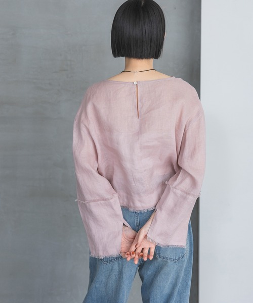 【未使用・完売色】Apart by ルランゼフィールリネンプルオーバー　ピンク A part by｜ルランゼフィールリネンプルオーバー | Rakuten
