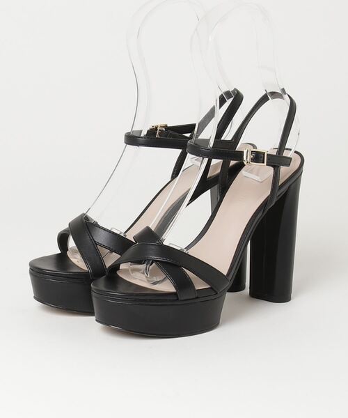 CHARLES & KEITH ブラックハイヒール 36 CHARLES ＆ KEITH 「charles&keith」 ヒールサンダル 36