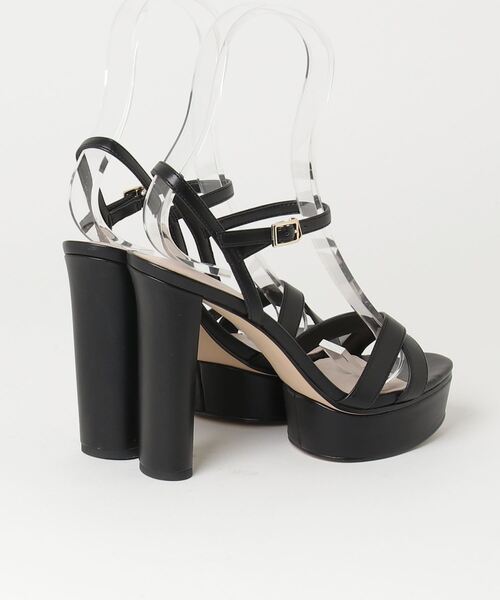 CHARLES&KEITH 厚底 サンダル ブラック 36 CHARLES ＆ KEITH 「charles&keith」 ヒールサンダル 36