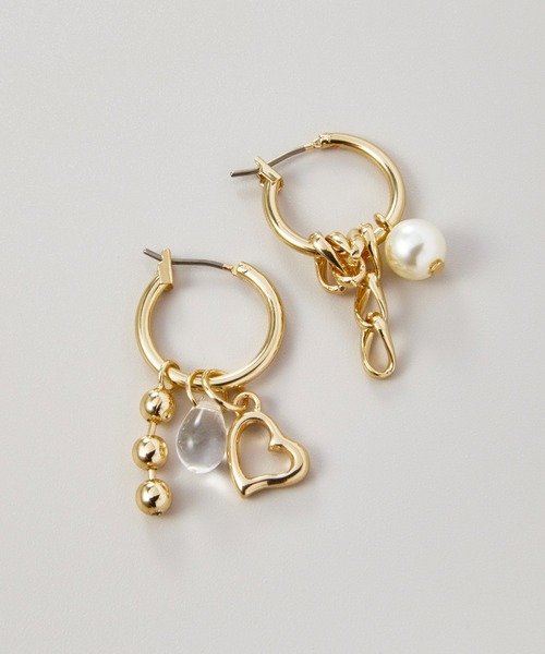GOLDY ピアス ルーカス ハート マルチ チャーム レディース