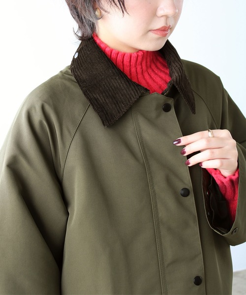 「GeeRA」 ステンカラーコート MEDIUM カーキ レディース_画像7