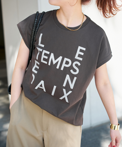 Spick and Span スピックアンドスパン ロゴフレンチTシャツ Spick＆Span tシャツ 「追加」ロゴフレンチ Tシャツ1 レディース