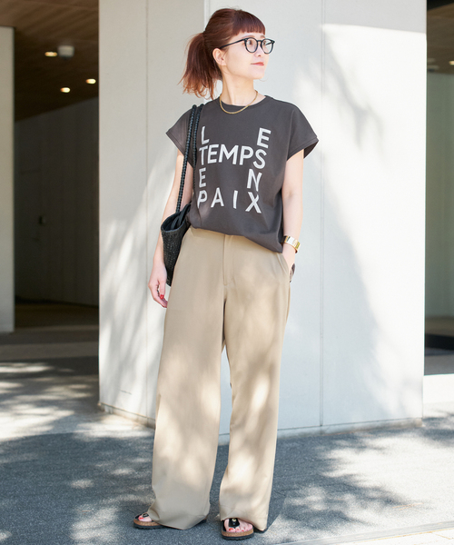 Spick and Span スピックアンドスパン ロゴフレンチTシャツ Spick＆Span tシャツ 「追加」ロゴフレンチ Tシャツ1 レディース