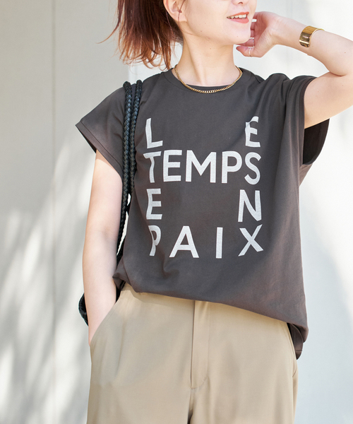Spick and Span スピックアンドスパン ロゴフレンチTシャツ Spick＆Span tシャツ ロゴフレンチTシャツ2 レディース