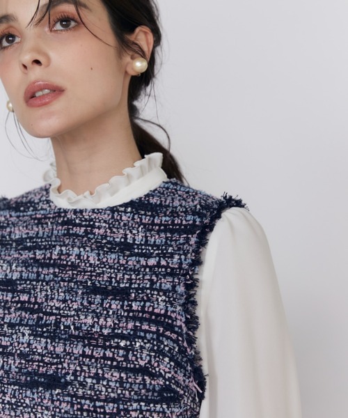 現行品M Maglie le cassettoファンシーツイードペプラムブラウス 楽天市場】【SALE／50%OFF】《M Maglie le cassetto》ファンシー