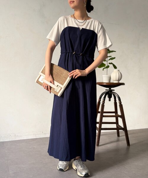 【未使用含む】ハンドメイド ワンピース＆スカート＆ポシェット等8点セット Chez toi（シェトワ） ワンピース ビスチェ見えドッキングワンピース