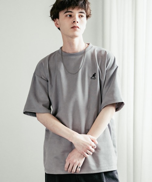 SEVENTEEN  Tシャツ コラボ KANGOL  レディース  メンズ KANGOL tシャツ 別注コラボ ワンポイントロゴ刺繍半袖クルー