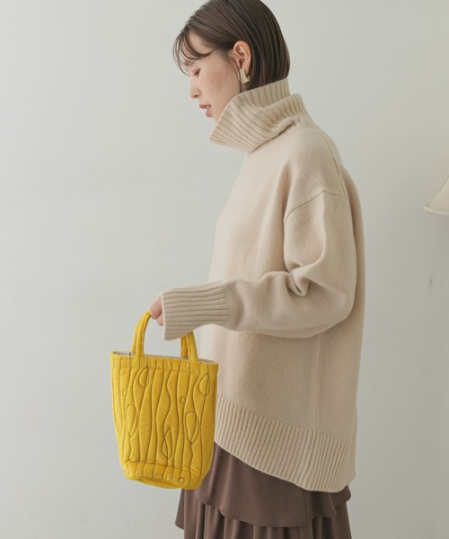 「F by ROSSO」 タートルネックニット FREE モカ レディース_画像5