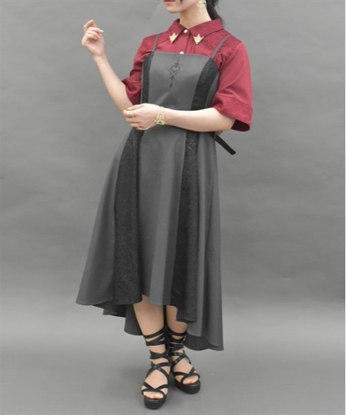 axes femme POETIQUE ワンピース 刺繍フィッシュテールワンピース
