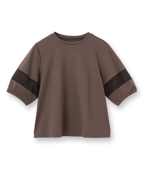 UNTITLED tシャツ 「二の腕カバー/接触冷感」袖オーガンジープル