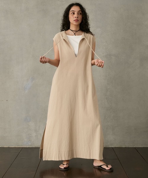 Stroove ワンピース Sand wash cotton sleeveless one-piece / サンド