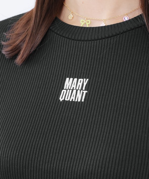 マリークワント MARY QUANT ロゴテープクロップド Tシャツ （ブラック） マリークワント MARY QUANT ロゴテープクロップド Tシャツ