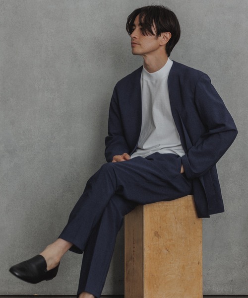 【RIRANCHA】セットアップ / ノーカラージャケット & スラックス ADAM ET ROPE' セットアップ 「RIRANCHA」サマーセットアップ
