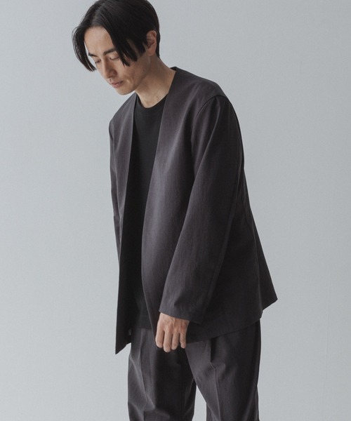 ADAM ET ROPÉ HOMME RIRANCHA セットアップ ノーカラー ADAM ET ROPE' セットアップ 「RIRANCHA」サマーセットアップ