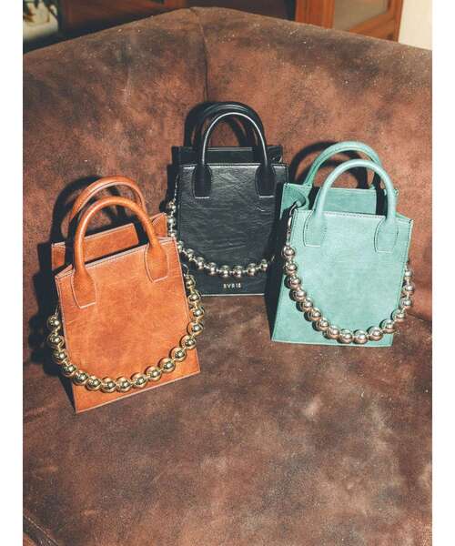 【完売品】EVRIS ショルダーバッグ EチェーンショルダーBAG 2way EVRIS ショルダーバッグ バッグ ダブルチェーンショルダーBAG