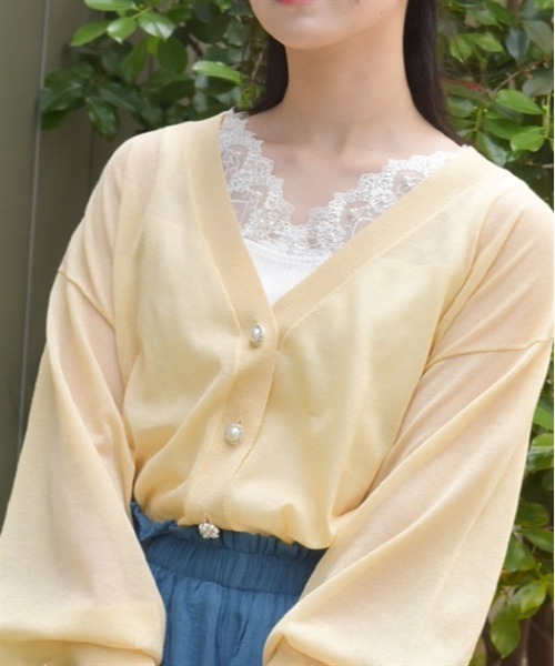 N°21 チュール　レース　ロゴ　タンクトップ　ノースリーブ　ベージュ Ehre style（エーレスタイル） タンクトップ ノースリーブ 見せて着る