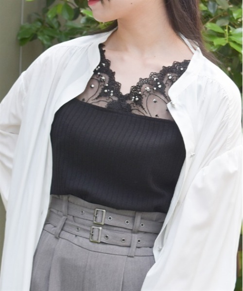 DARO 様 ご専用 美品❤️チュールレースノースリーブトップ❤️ コンパクトチュールレーストップス – Darich