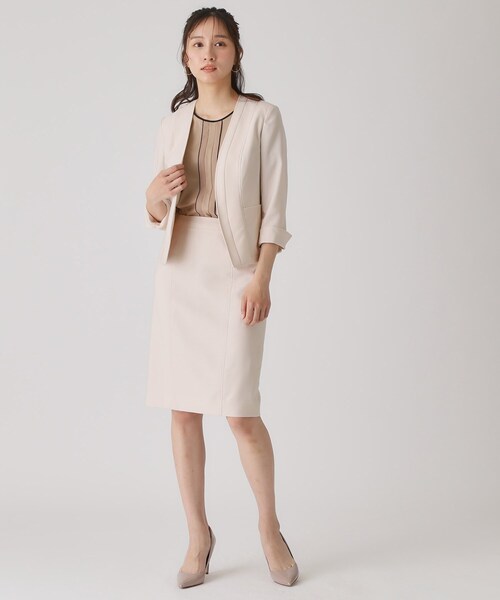 美品◆ジャーナルスタンダード麻ノーカラージャケット BEAUTY&YOUTH UNITED ARROWS - 【NAVY】麻 ノーカラー