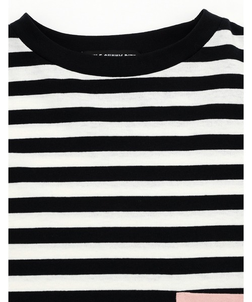 Little sunny bite tシャツ 「little bite」crazy stripe fake