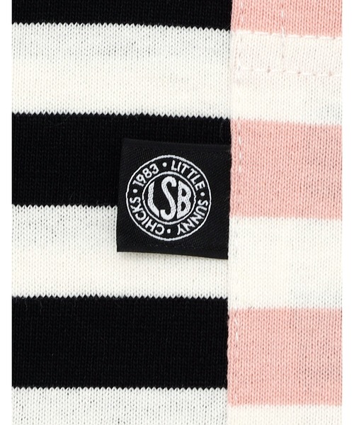 Little sunny bite tシャツ 「little bite」crazy stripe fake