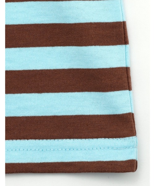tシャツ 「little sunny bite」crazy stripe fake layered long tee レディース メンズ Little sunny bite tシャツ 「little bite」crazy stripe fake