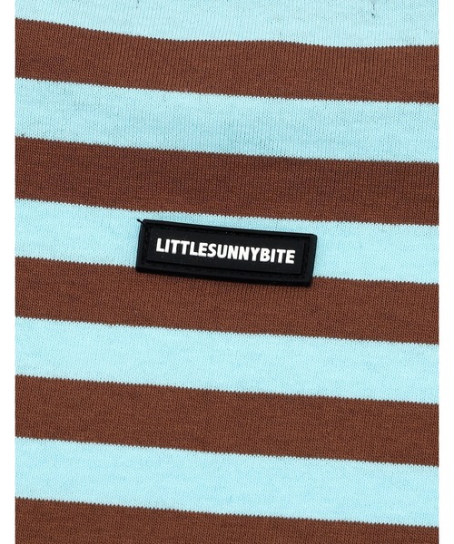 tシャツ /little sunny bite/crazy stripe fake layered long tee レディース メンズ Little sunny bite tシャツ 「little bite」crazy stripe fake