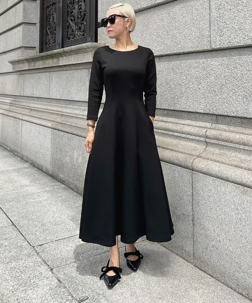 25SS♡JENNE フレンチ美シルエットとろみワンピース 完売モデル ワンピース フレンチ美シルエットとろみスリーブワンピース : ZOZOTOWN