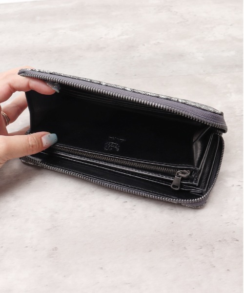 長財布 財布 ZOO ZLW-143 象革 クラッシュ加工 財布 メンズ レディースの画像