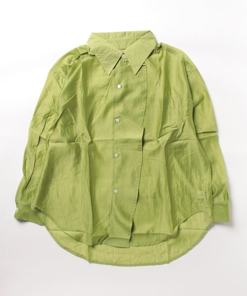 「aimoha」 長(zhǎng)袖シャツ MEDIUM グリーン レディース